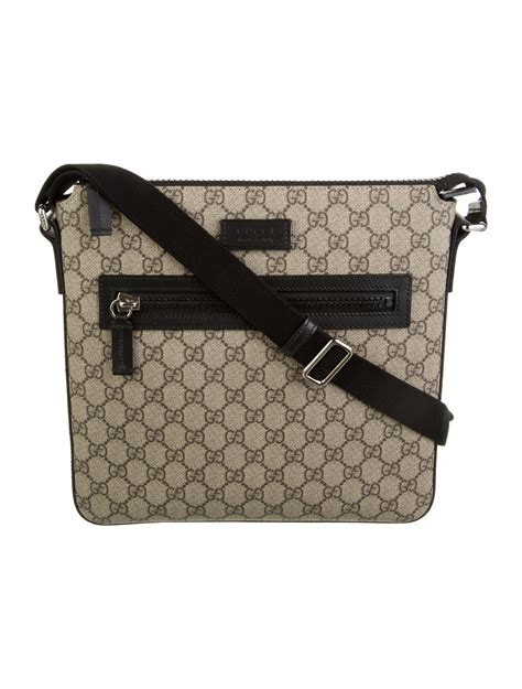 gucci signature leather messenger|GG Supreme small messenger bag .